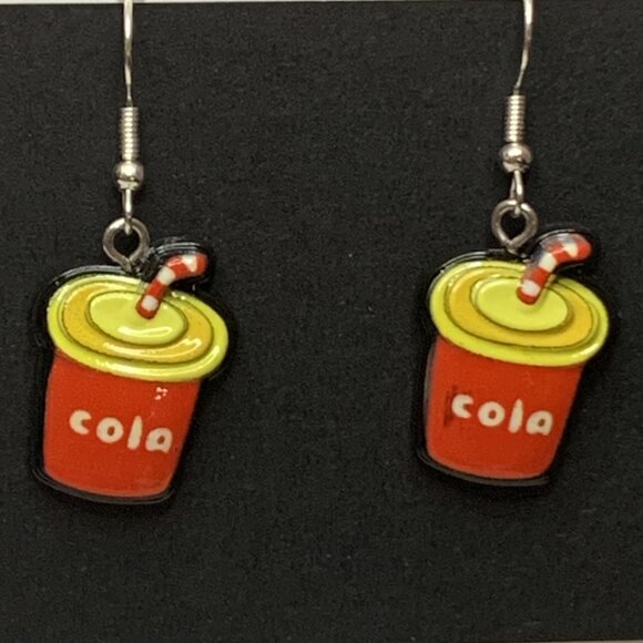 Soda Earring, Cola Earring, Drink Earring, Soda Pop Earring, Gift Idea, Food - Picture 6 of 8